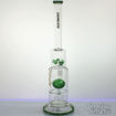 Cylinder, Dome, and Button Showerhead Perc, Triple Chamber Genesis Glass Bong