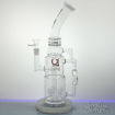 3-Arm Electric Sprinkler and Doughnut Perc, Recycler, Double Chamber Lookah Glass Water Pipe