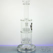 Natural and Double Sprinkler Perc, Diamond Glass Triple Chamber Hypnostate Bong