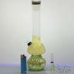 Downstem Perc, Beaker Style Two Tone Feathered Bong