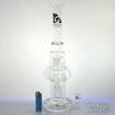 4-Bullet and Disk Showerhead Perc Double Chamber Diamond Glass Water Pipe