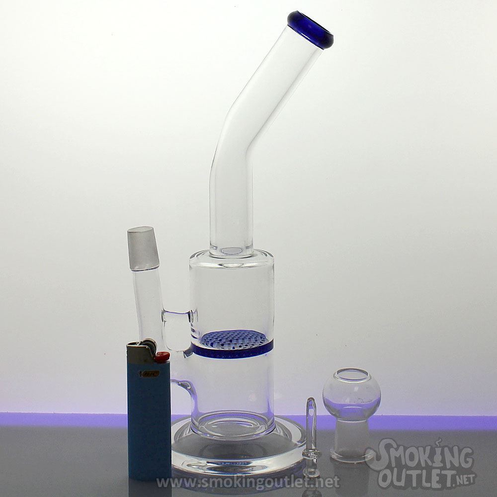 Perc, Bent Neck Single Chamber Water Pipe Smoking Outlet