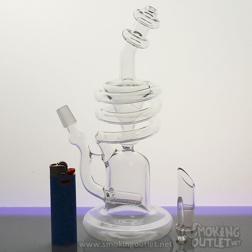 Helix Cone Recycler Double Chamber Dab Rig | Smoking Outlet