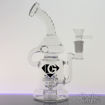 Showerhead Perc, Recycler, Double Chamber Diamond Glass Water Pipe