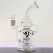 Showerhead Perc, Recycler, Double Chamber Diamond Glass Water Pipe