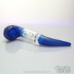 Hand Pipe Clear With Blue Accents Multi Sherlock pipe