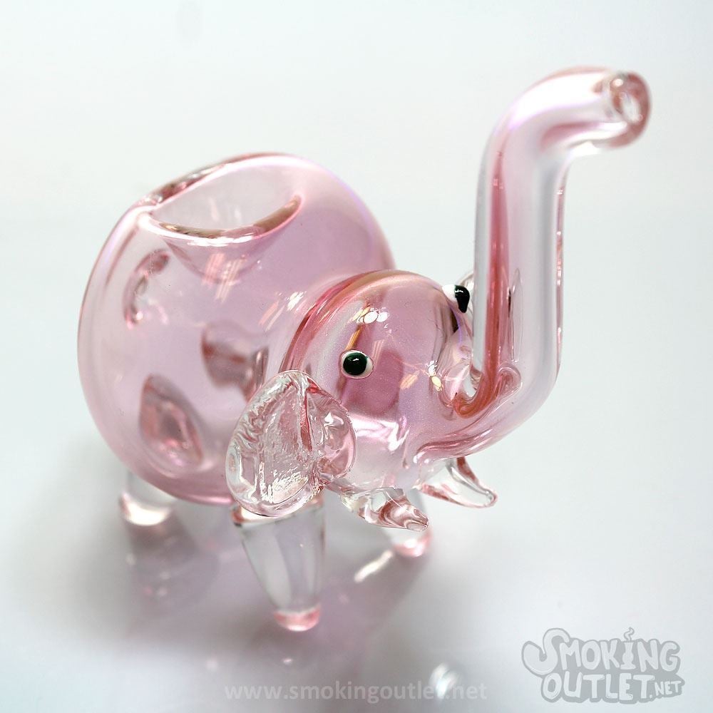 Pink Elephant Glass Pipe Smoking Outlet