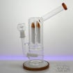 Water Pipe-Double Chamber Sidecar with Inline Diffuser and 4-Bullet Perc