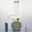 Downstem Perc, Single Chamber Feathered Oxbow Bong
