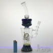 Double Cylinder and Doughnut Perc, Single Chamber Lookah Glass Abalone Bong