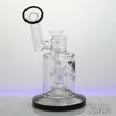 Showerhead Perc, Bent Neck Diamond Glass Ornamented Perc Water Pipe