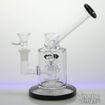 Showerhead Perc, Bent Neck Diamond Glass Ornamented Perc Water Pipe