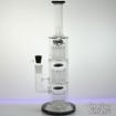 Triple 12-Arm Tree Perc, Triple Chamber Diamond Glass Water Pipe