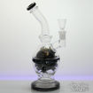 Showerhead and Swiss Perc, Bent Neck Diamond Glass Water Pipe