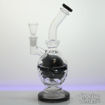 Showerhead and Swiss Perc, Bent Neck Diamond Glass Water Pipe