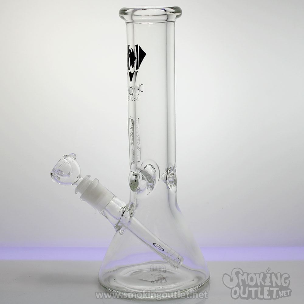 Diffused Downstem Perc, Beaker Style Diamond Glass 9mm Thick Bong