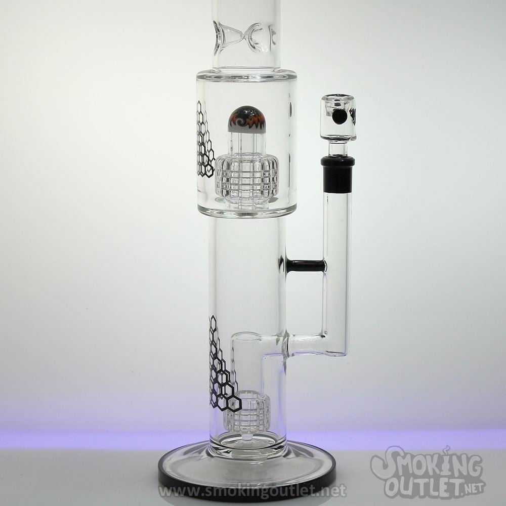 Double Matrix Perc Double Chamber Diamond Glass Water Pipe Smoking Outlet