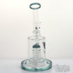Cylinder Perc, Bent Neck Diamond Glass Water Pipe
