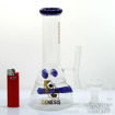 Inline and 4-Button Showerhead Perc, Double Chamber Genesis Glass Bong