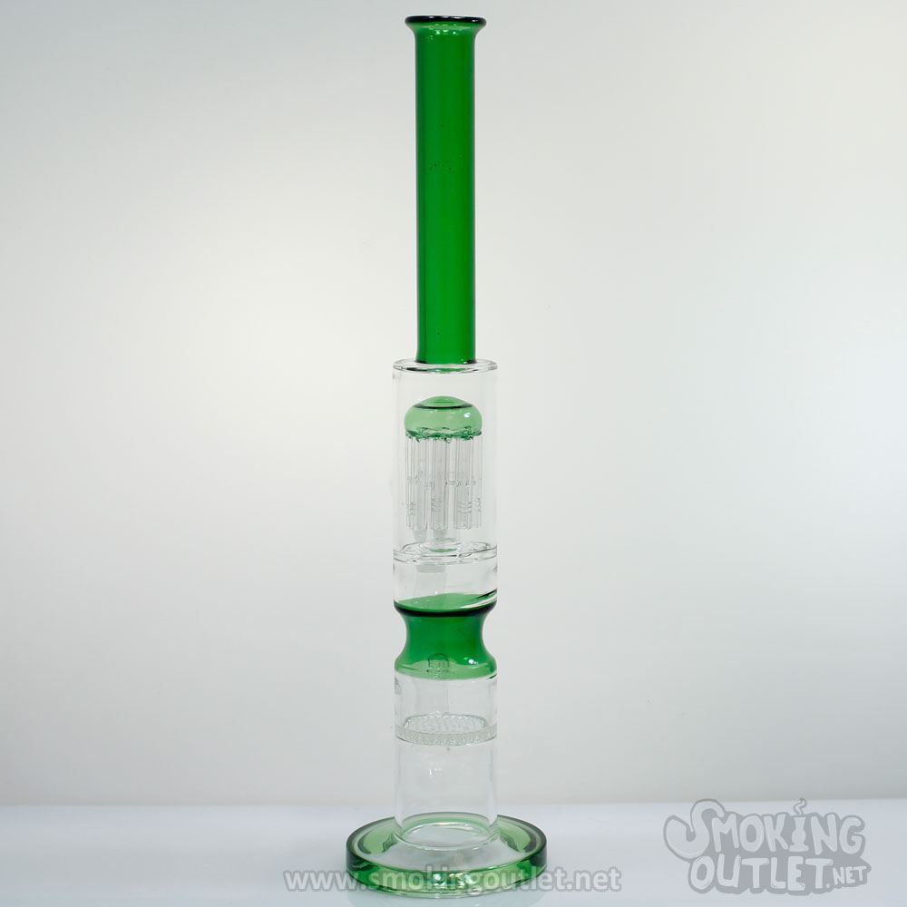 Water Pipe, Water Bong, Dry Herb Pipe, Green and 8Arm Tree