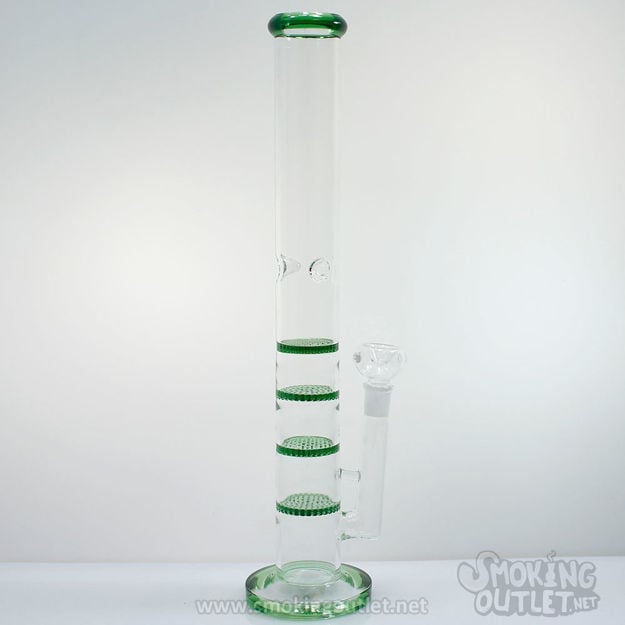 Quadruple Honeycomb Perc, Straight Bong