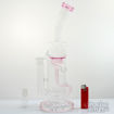 The Bridesmaid: Pink, Honeycomb Perc, Double Chamber Water Pipe w/ Recycler