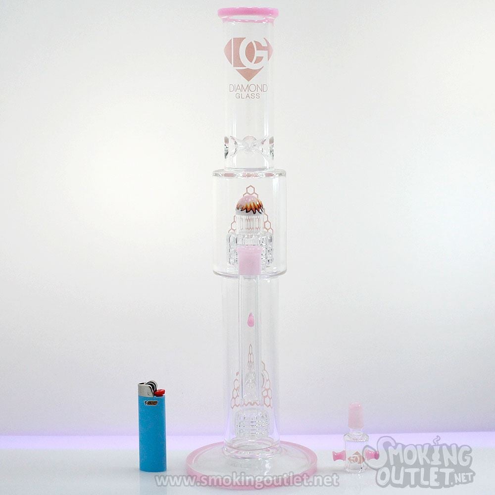 Double Matrix Perc, Double Chamber Diamond Glass Water Pipe | Smoking ...