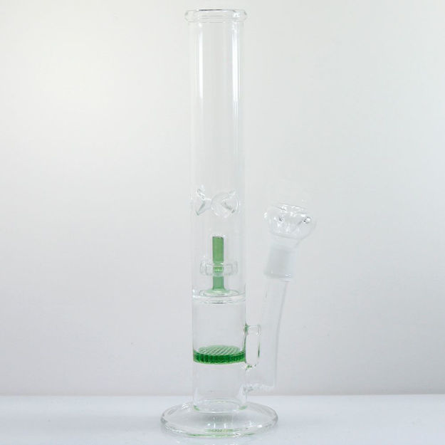 Honeycomb and Dome Perc Triple Chamber Water Pipe w/ Ice Pinch