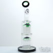 Double 12-Arm Tree Perc, Diamond Glass Double Chamber Water Pipe