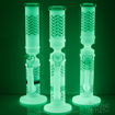 Glow in the Dark Double Chamber Tree Perc Water Pipe