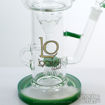 Showerhead Perc, Recycler, Double Chamber Lookah Glass Water Pipe