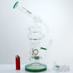 Showerhead Perc, Recycler, Double Chamber Lookah Glass Water Pipe