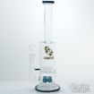 4-Windmill Showerhead and Porcupine Perc, Double Chamber Genesis Glass Bong