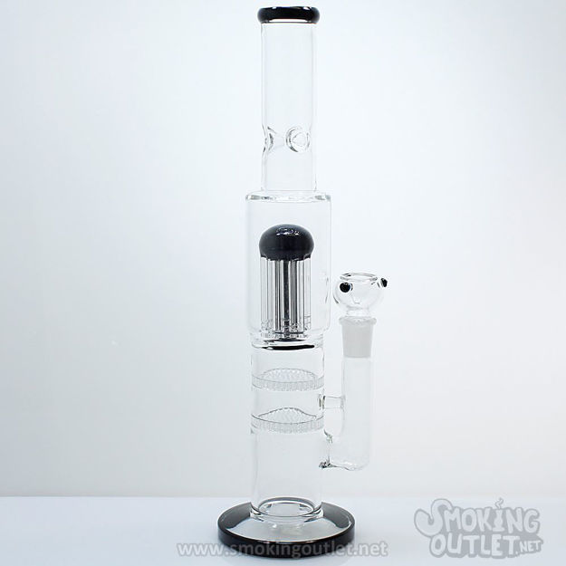 Tall, Dark and Handsome: Four Chamber Double Honeycomb and 10-Arm Tree Perc w/ Ice Pinch