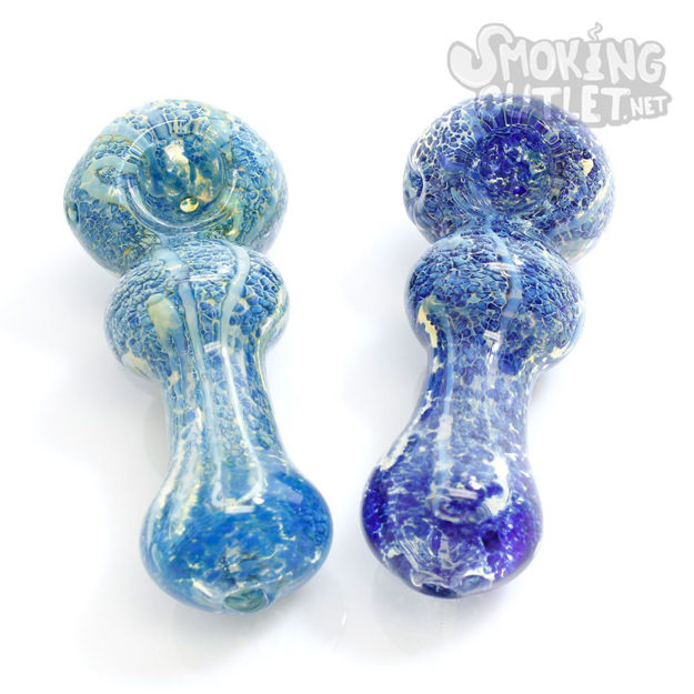 Blue Nova Glass Spoon Pipe