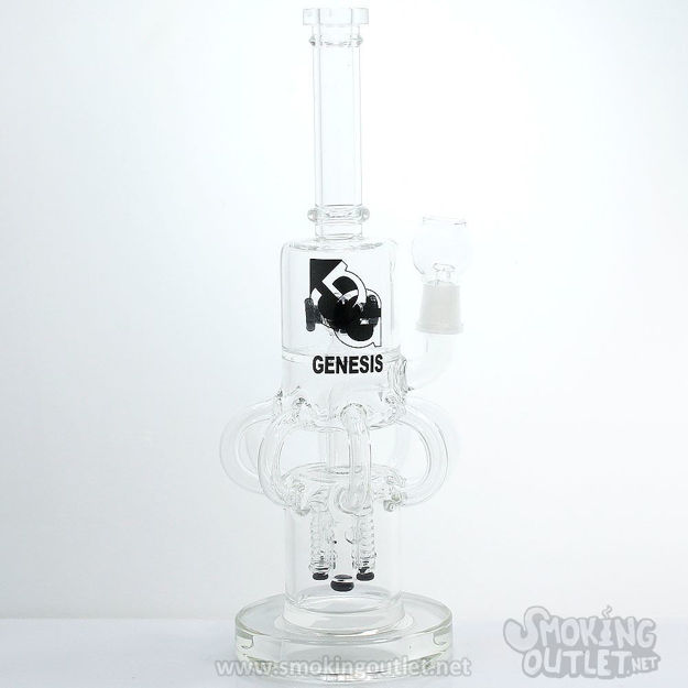 Genesis Glass: Triple Chamber 4-Bullet/4-Button Percs w/ 8 Recyclers