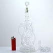 Chain Link By Genesis Glass: Diffused Inline Perc, With Recycler, Double Chamber Water Pipe