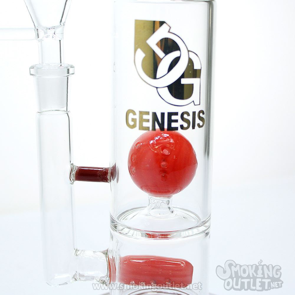 Inline and Dome Perc, Double Chamber Genesis Glass Bong Smoking Outlet