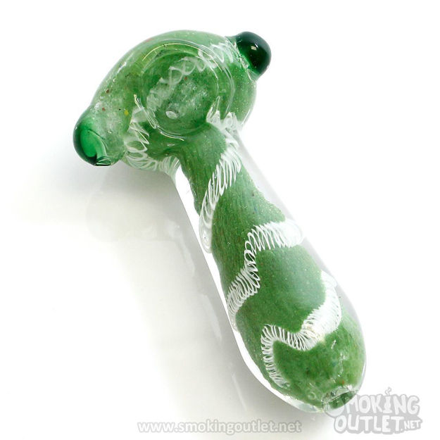 Mossy Trails Glass Spoon Pipe