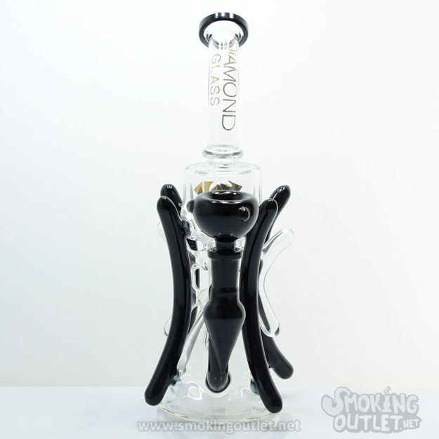 The Porcupine: 8-Arm Double Chamber Water Pipe by Diamond Glass
