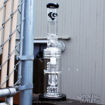 	Double Cylinder and Doughnut Perc, Double Chamber Diamond Glass Water Pipe