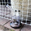 Showerhead Disk Perc, Angled Tube Diamond Glass Water Pipe