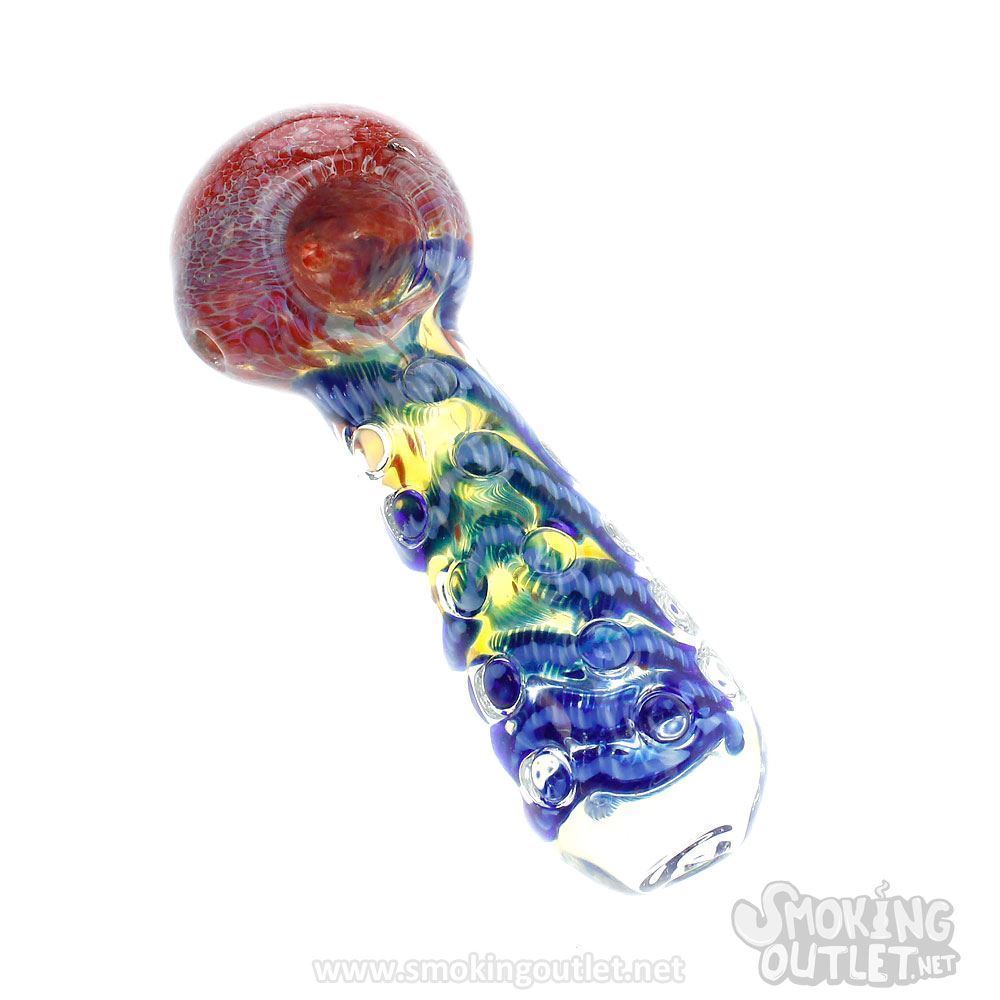 Yarn Twist Glass Spoon Pipe | Smoking Outlet