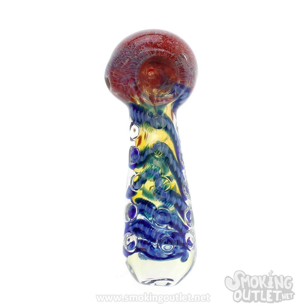 Yarn Twist Glass Spoon Pipe | Smoking Outlet