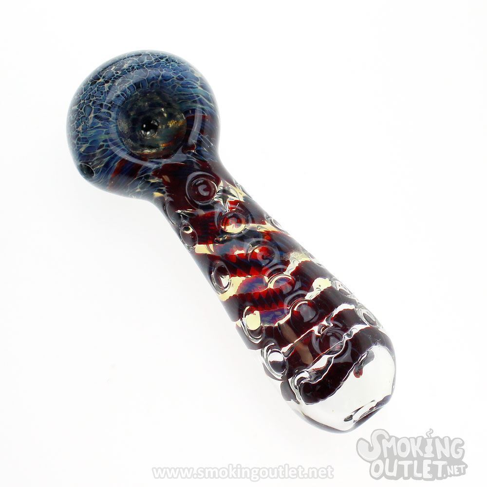 Yarn Twist Glass Spoon Pipe | Smoking Outlet