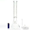 Behind the Damask Premium Etched Beaker Bong by Diamond Glass