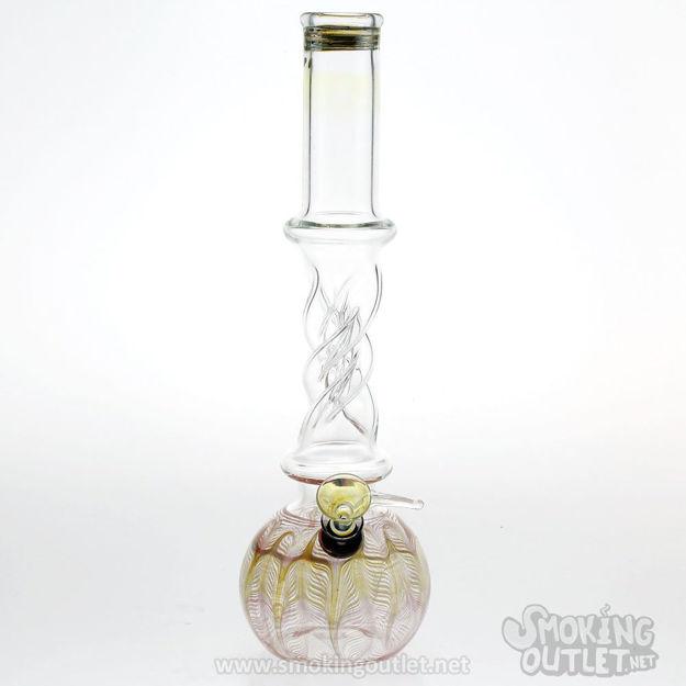 (AS-IS) Feathered Helix Bong w/ Downstem Perc