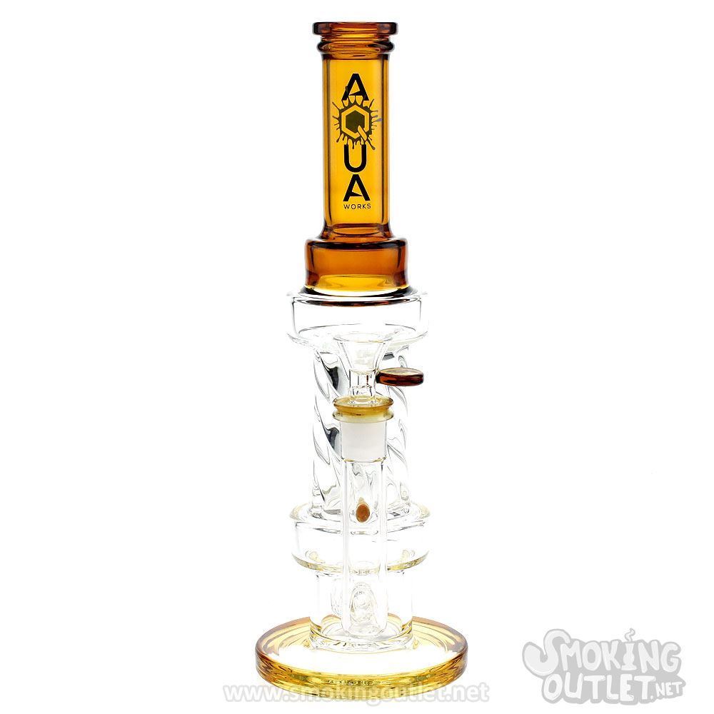 Twist Disk Percolator Bong by Aqua Works Glass Smoking Outlet