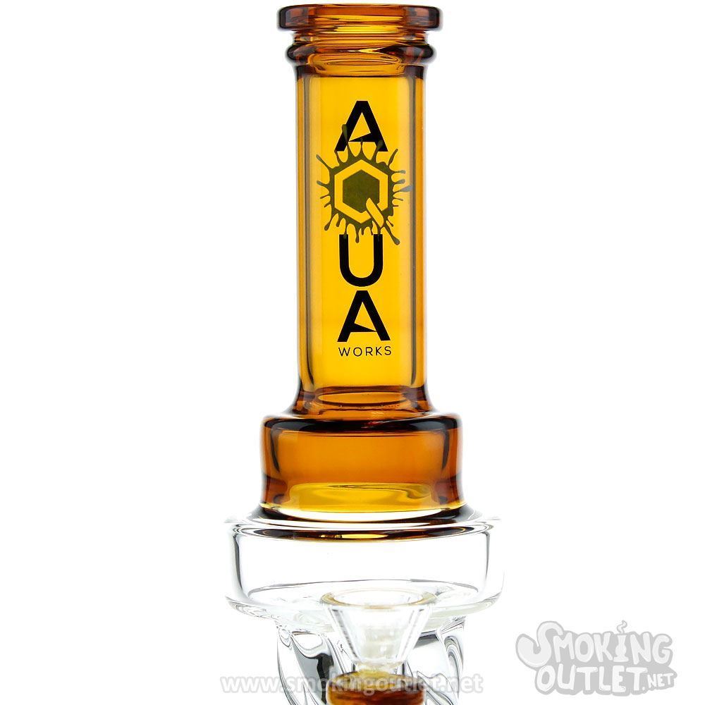 Twist Disk Percolator Bong by Aqua Works Glass Smoking Outlet