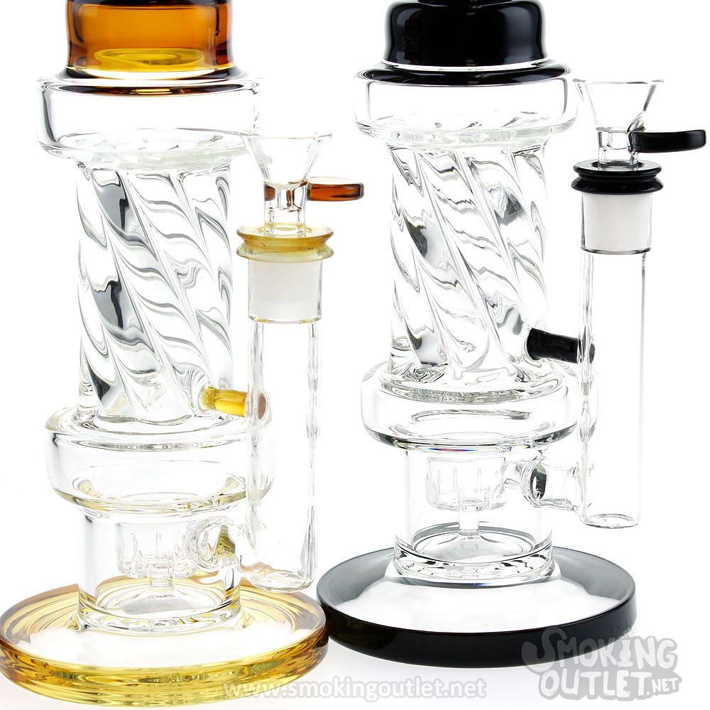 Twist Disk Percolator Bong by Aqua Works Glass Smoking Outlet